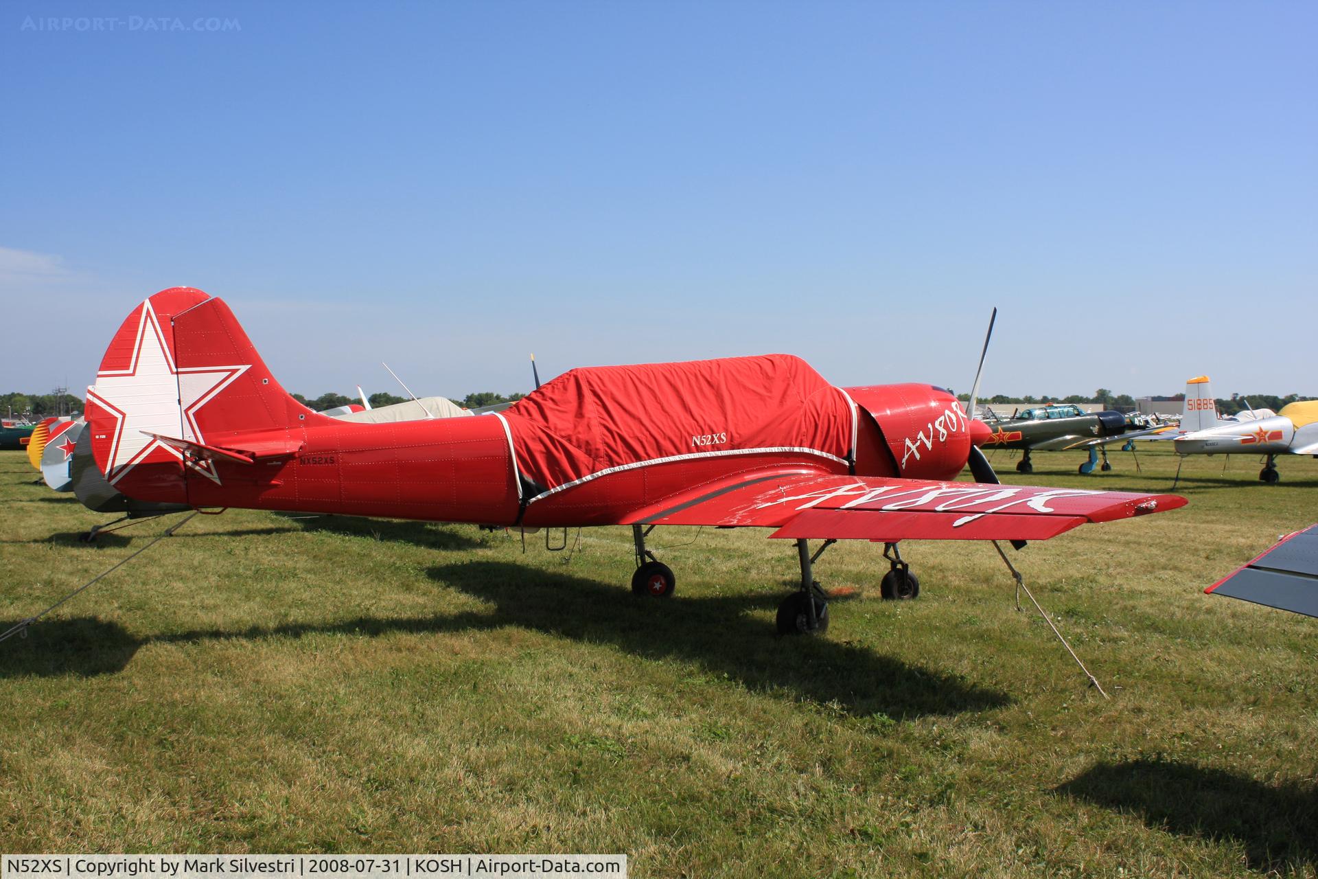 N52XS, Yakovlev (Aerostar) Yak-52W C/N 9912203, Oshkosh 2008