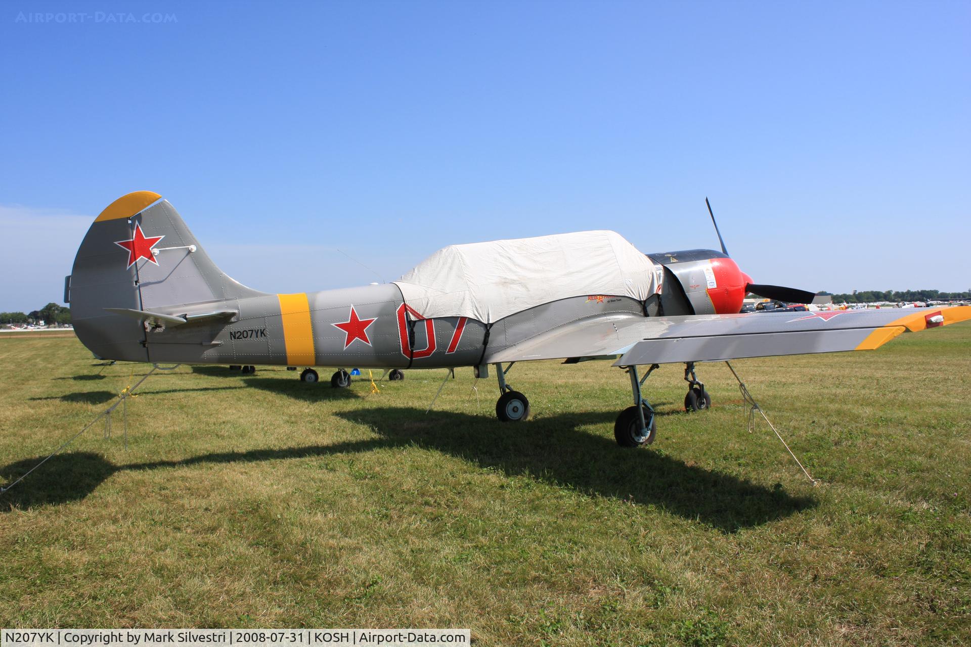 N207YK, 1996 Yakovlev (Aerostar) Yak-52 C/N 9611913, Oshkosh 2008