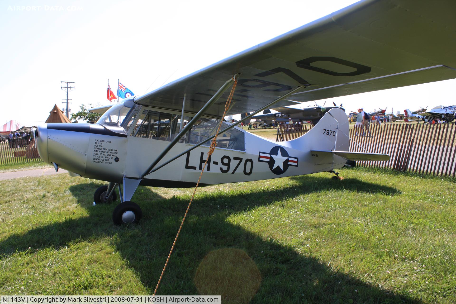 N1143V, 1947 Champion Aeronca 7BCM C/N 47970, Oshkosh 2008