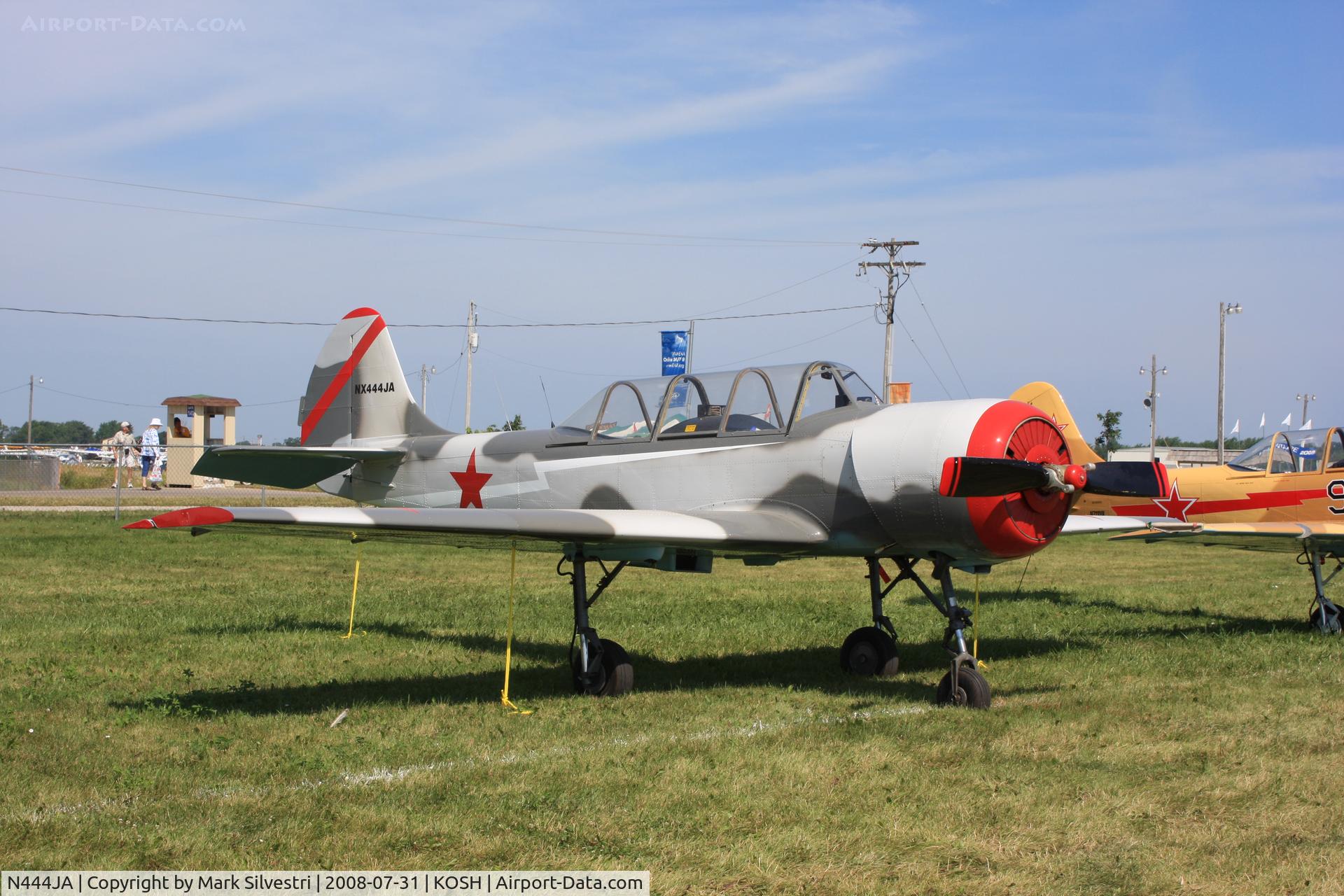 N444JA, 1993 Yakovlev (Aerostar) Yak-52 C/N 9311613, Oshkosh 2008