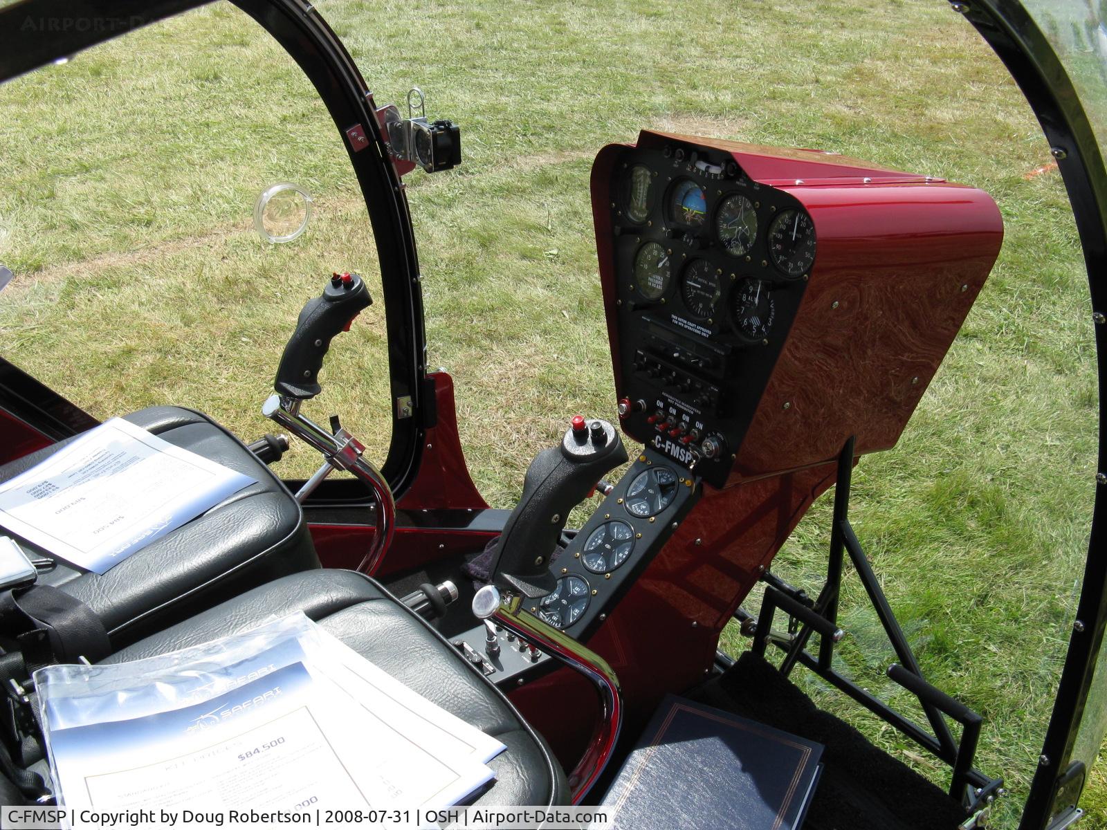 C-FMSP, 2008 Canadian Home Rotors Safari C/N 2136, 2008 LaFierriere Canadian Home Rotors SAFARI, Lycoming O-320, WINNER-EAA 2008 Gold Lindy Grand Champion Rotorcraft, panel