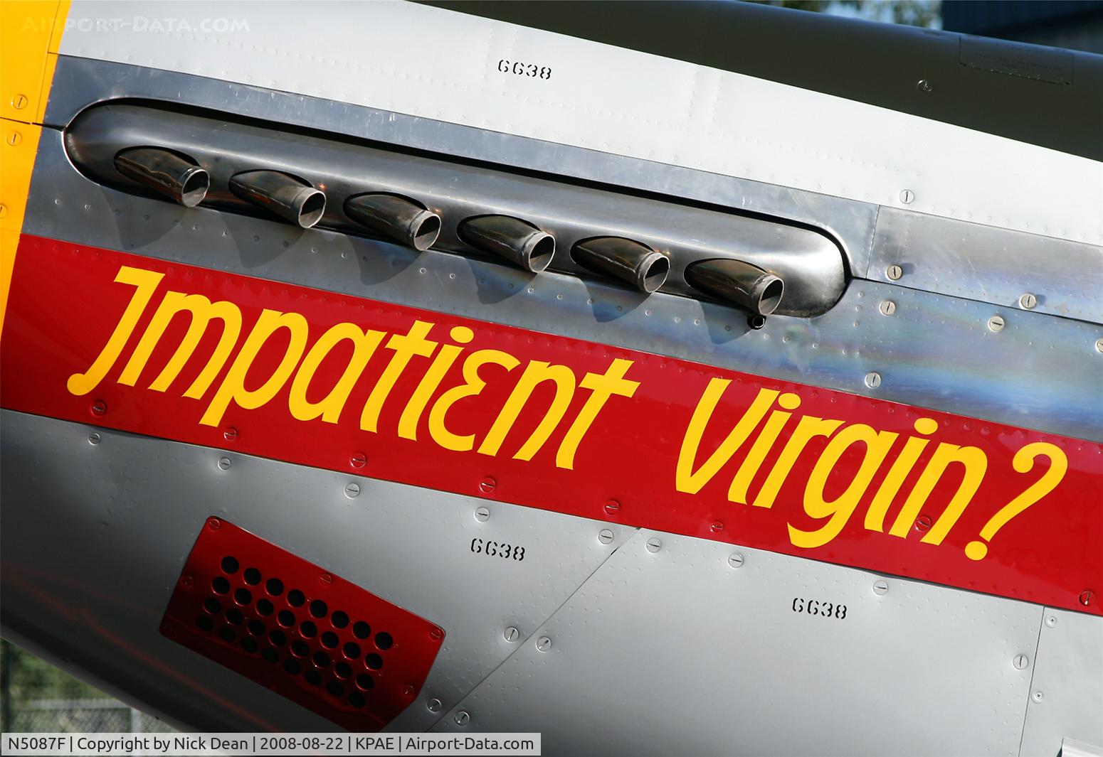 N5087F, 1943 North American P-51B Mustang C/N 104-25440, Nose art.....I Love it!!!