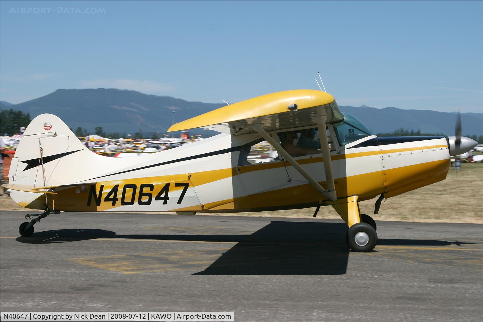 N40647, 1973 Maule M-4-220C Strata Rocket C/N 2163C, Arlington fly in