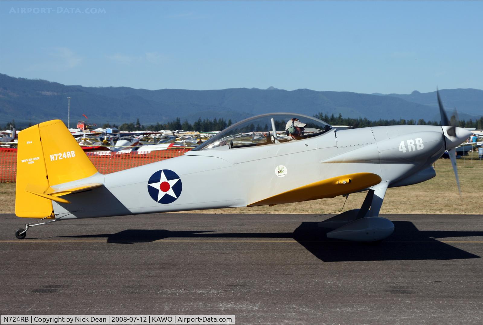 N724RB, 2004 Vans RV-4 C/N 2790, Arlington fly in