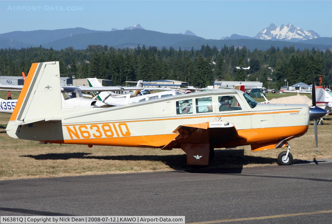 N6381Q, 1967 Mooney M20F Executive C/N 670464, Arlington fly in