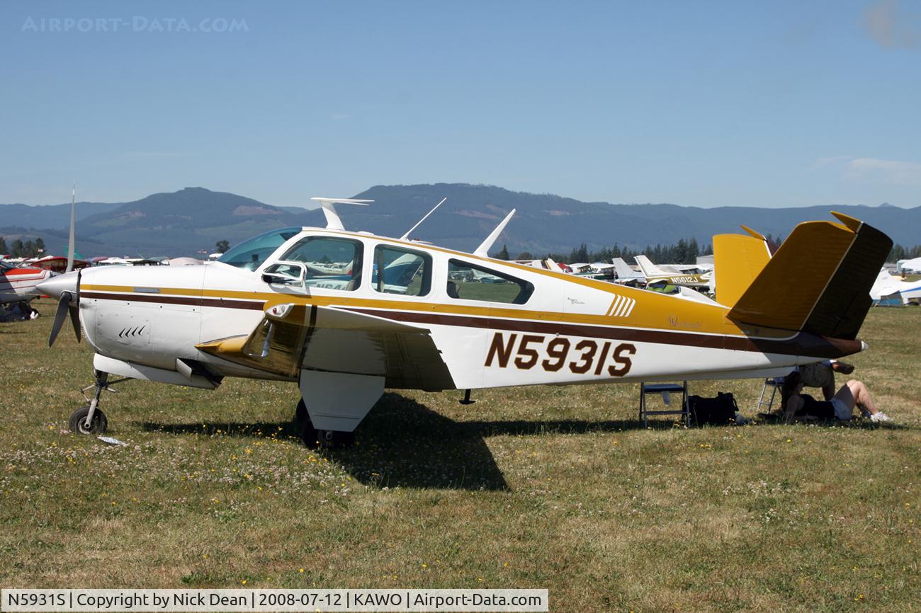 N5931S, 1966 Beech V35 Bonanza C/N D-8134, Arlington fly in