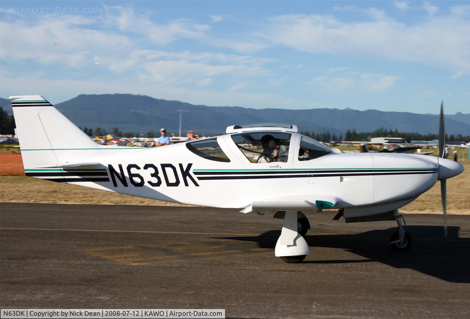 N63DK, 1995 Stoddard-Hamilton Glasair II-S RG C/N 2068, Arlington fly in