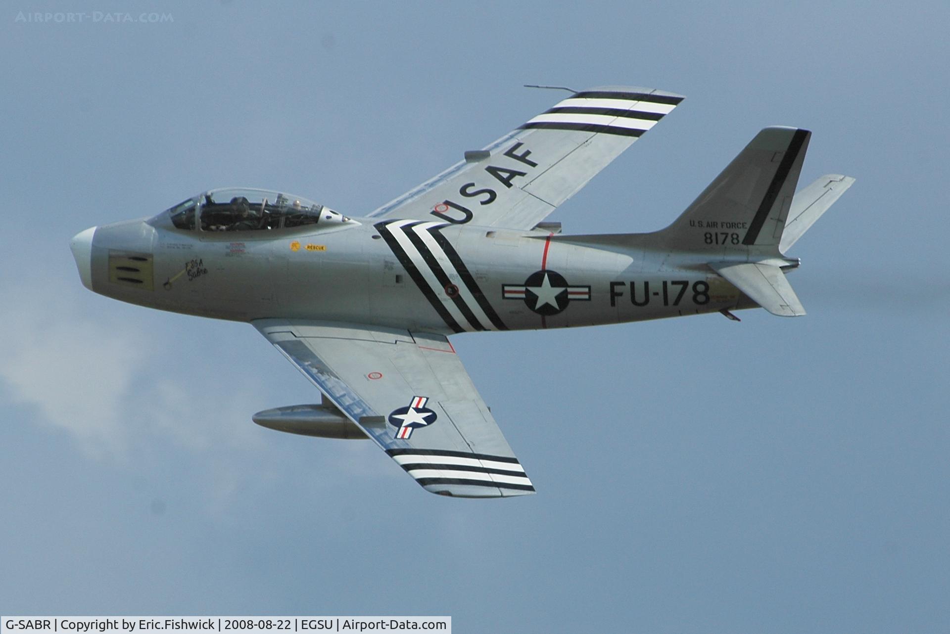 G-SABR, 1948 North American F-86A Sabre C/N 151-083 (151-43547), 41. 48-178 at The Imperial War Museum American Airday 22 Aug 08