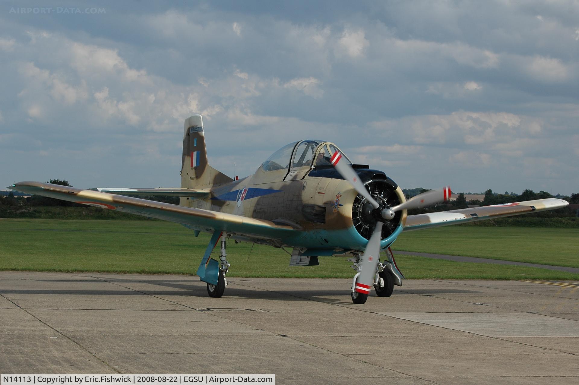 N14113, 1951 North American T-28A Fennec C/N 81-1, 3. N14113 ('Little Rascal') at Shuttleworth Evening Air Display