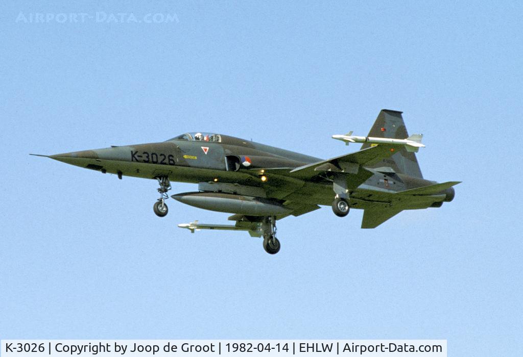 K-3026, 1970 Canadair NF-5A Freedom Fighter C/N 3026, After the F-104 was withdrawn from use the NF-5 had to take over the quick reaction alert duties until the F-16 became operational. Armed with live Sidewinders suddenly the NF-5 looked like a real fighter.