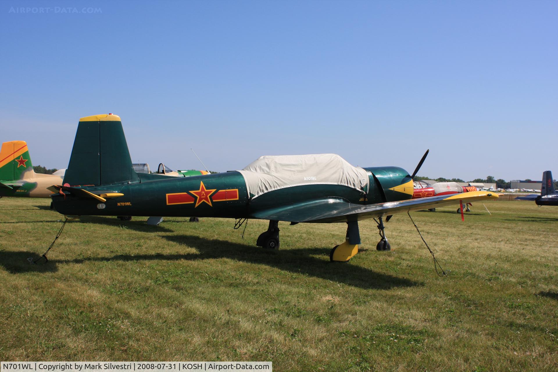 N701WL, 1975 Nanchang CJ-6 C/N 3051215, Oshkosh 2008