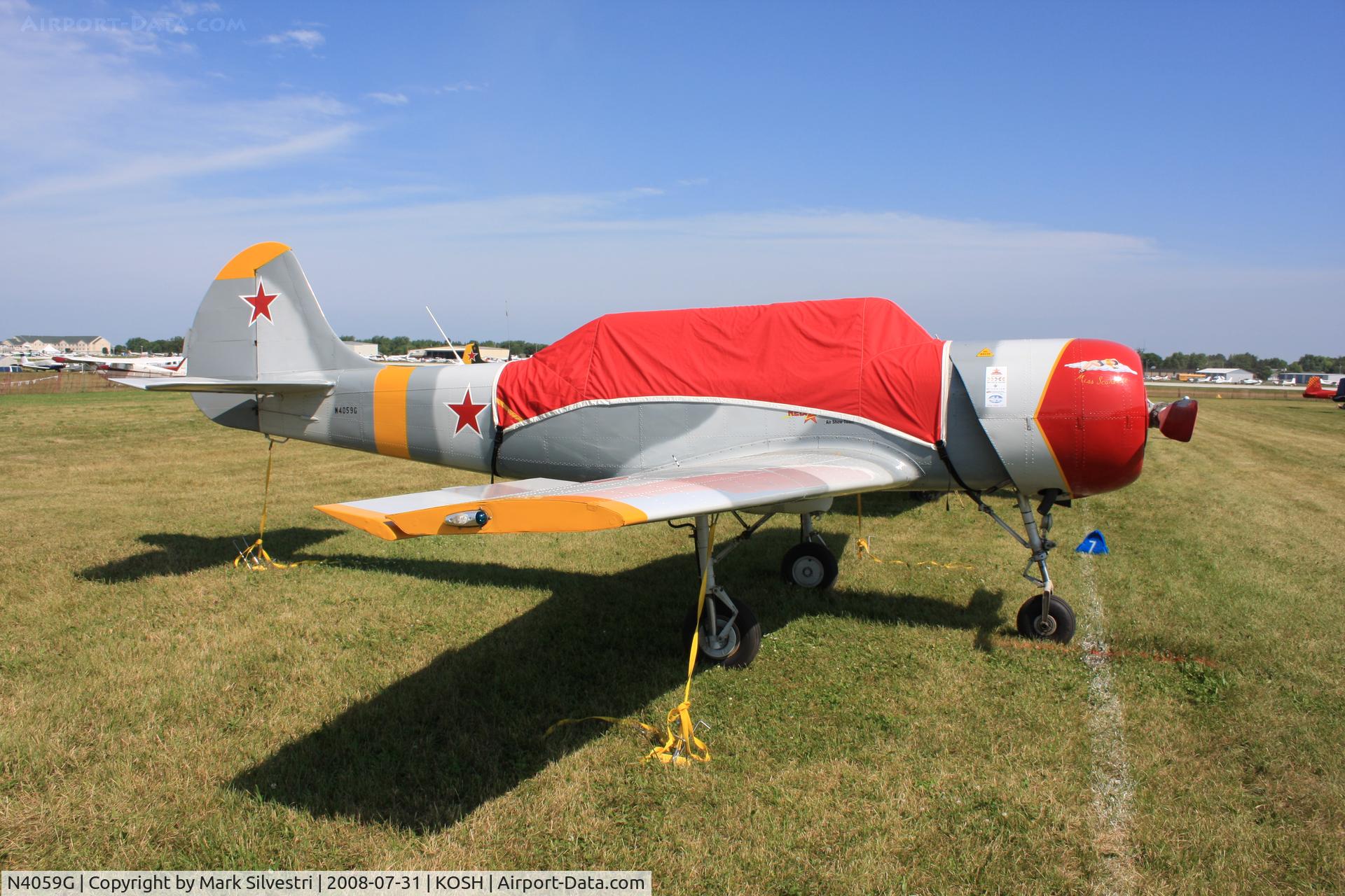 N4059G, 1984 Yakovlev (Aerostar) Yak-52 C/N 844407, Oshkosh 2008