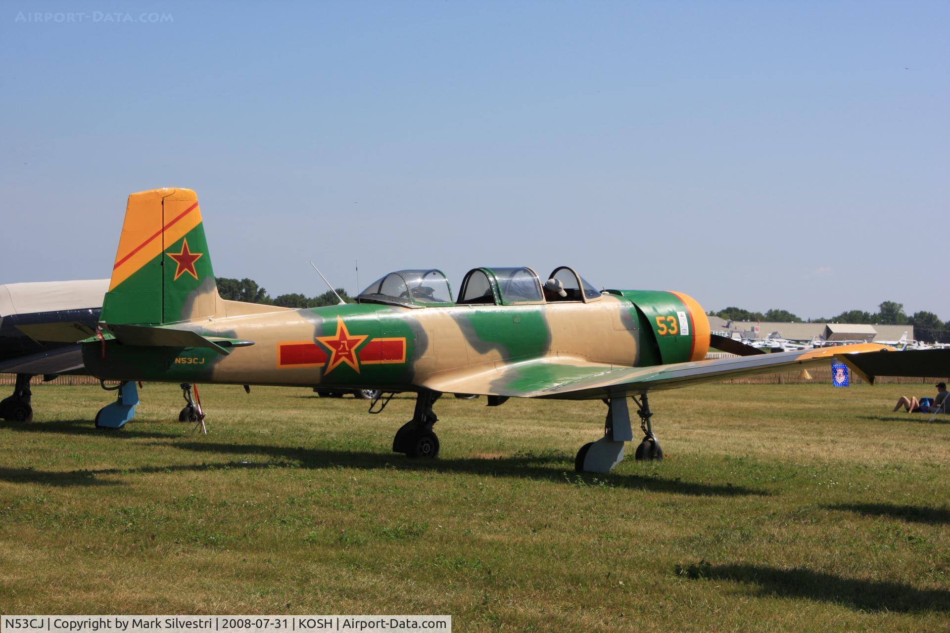 N53CJ, 1972 Nanchang CJ-6A C/N 2432062, Oshkosh 2008