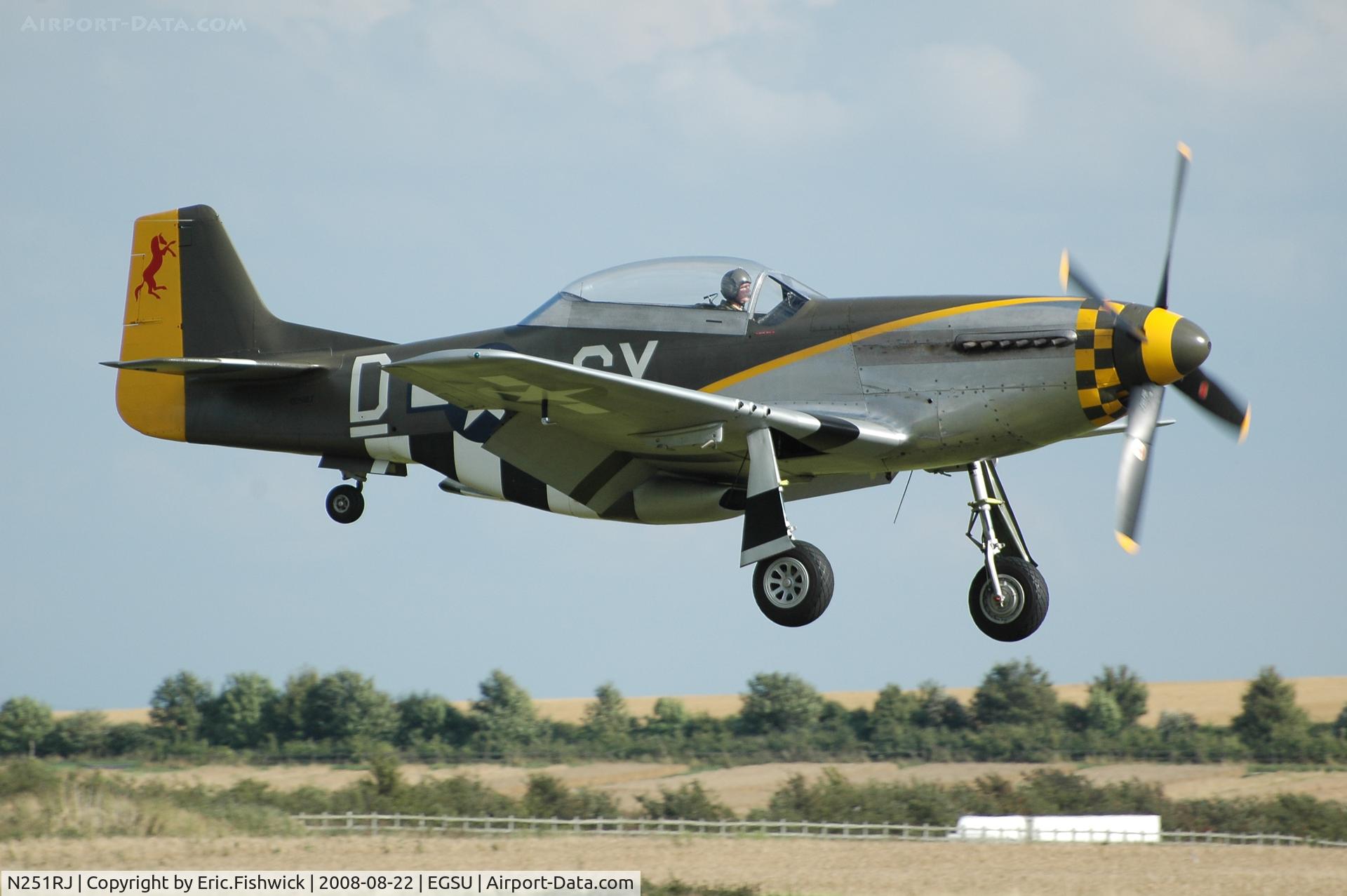 N251RJ, 1944 North American TF-51D Mustang C/N 124-44703, 43. N251RJ at The Imperial War Museum American Airday 22 Aug 08 (The Fighter Collection)