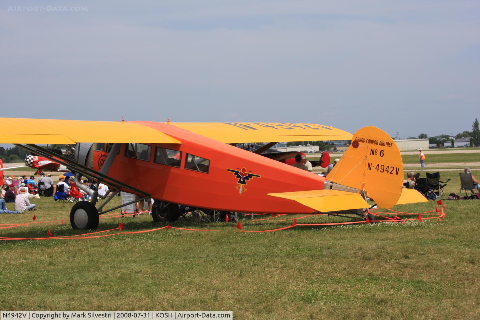 N4942V, 1929 Curtiss-Wright Travel Air A-6000-A C/N 1040, Oshkosh 2008