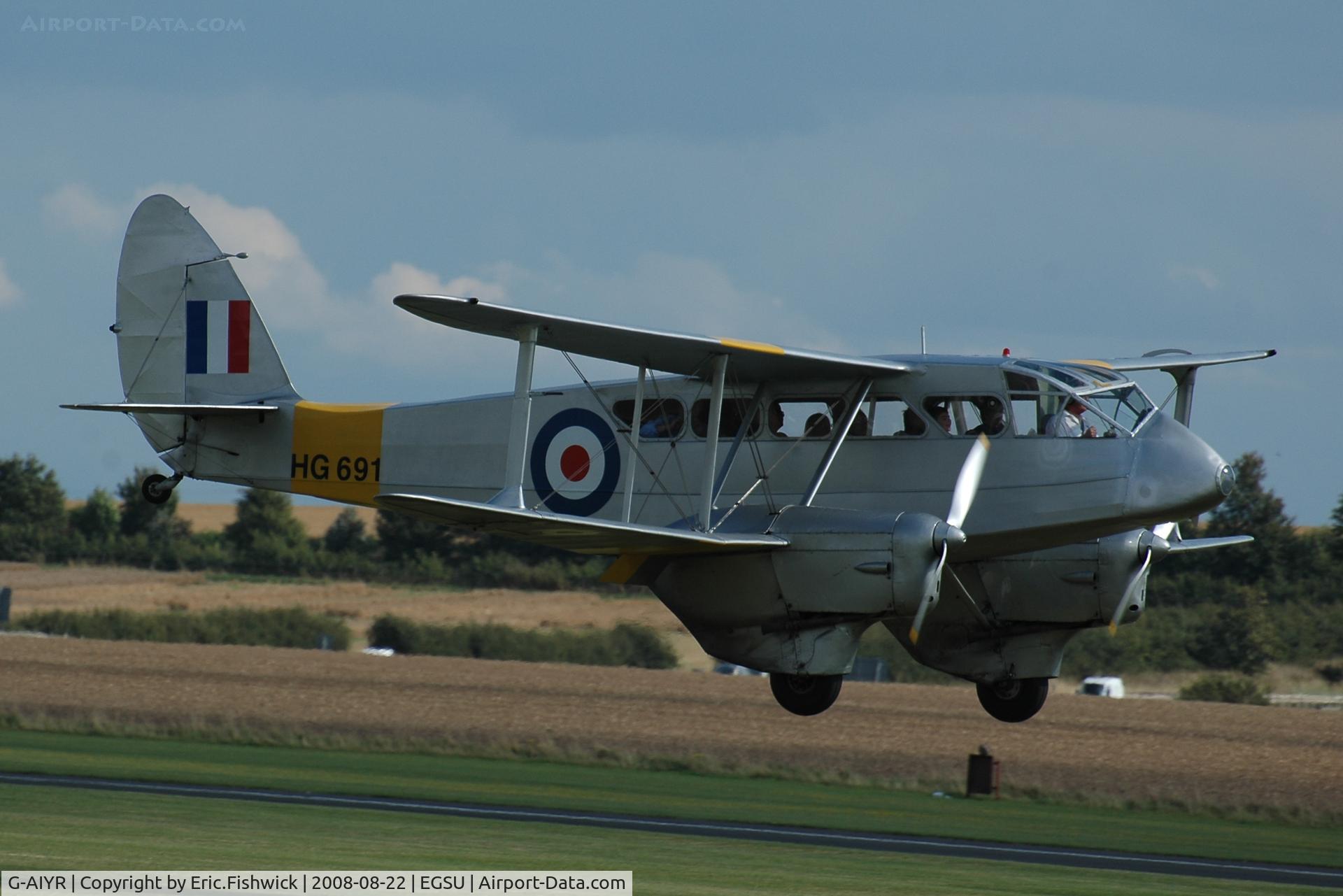 G-AIYR, 1943 De Havilland DH-89A Dominie/Dragon Rapide C/N 6676, 43. HG691 at The Imperial War Museum American Airday 22 Aug 08