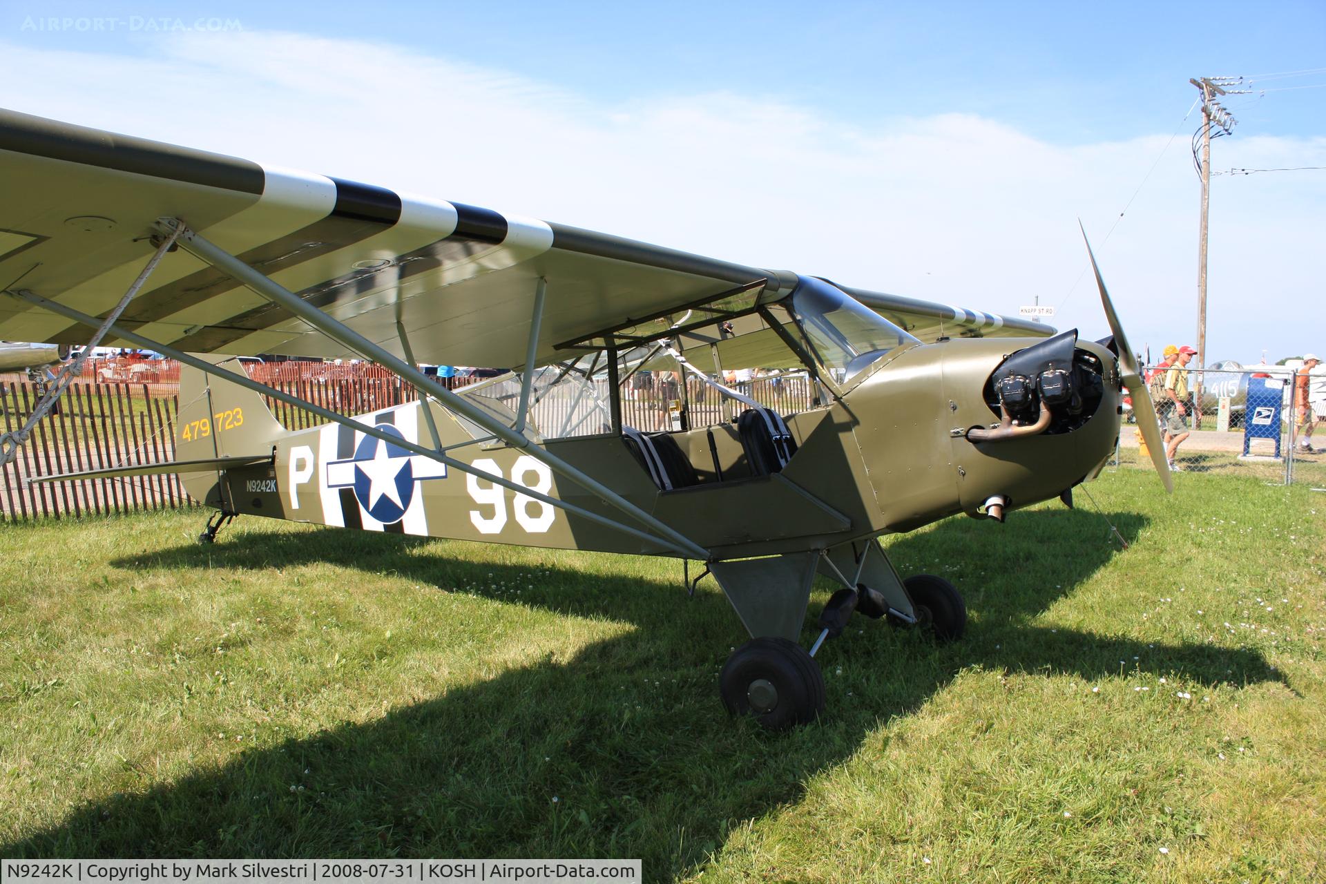 N9242K, 1944 Piper J3C-65 Cub Cub C/N 12019, Oshkosh 2008