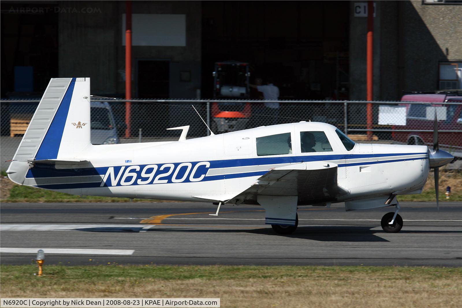 N6920C, 1969 Mooney M20C Ranger C/N 690065, 34R