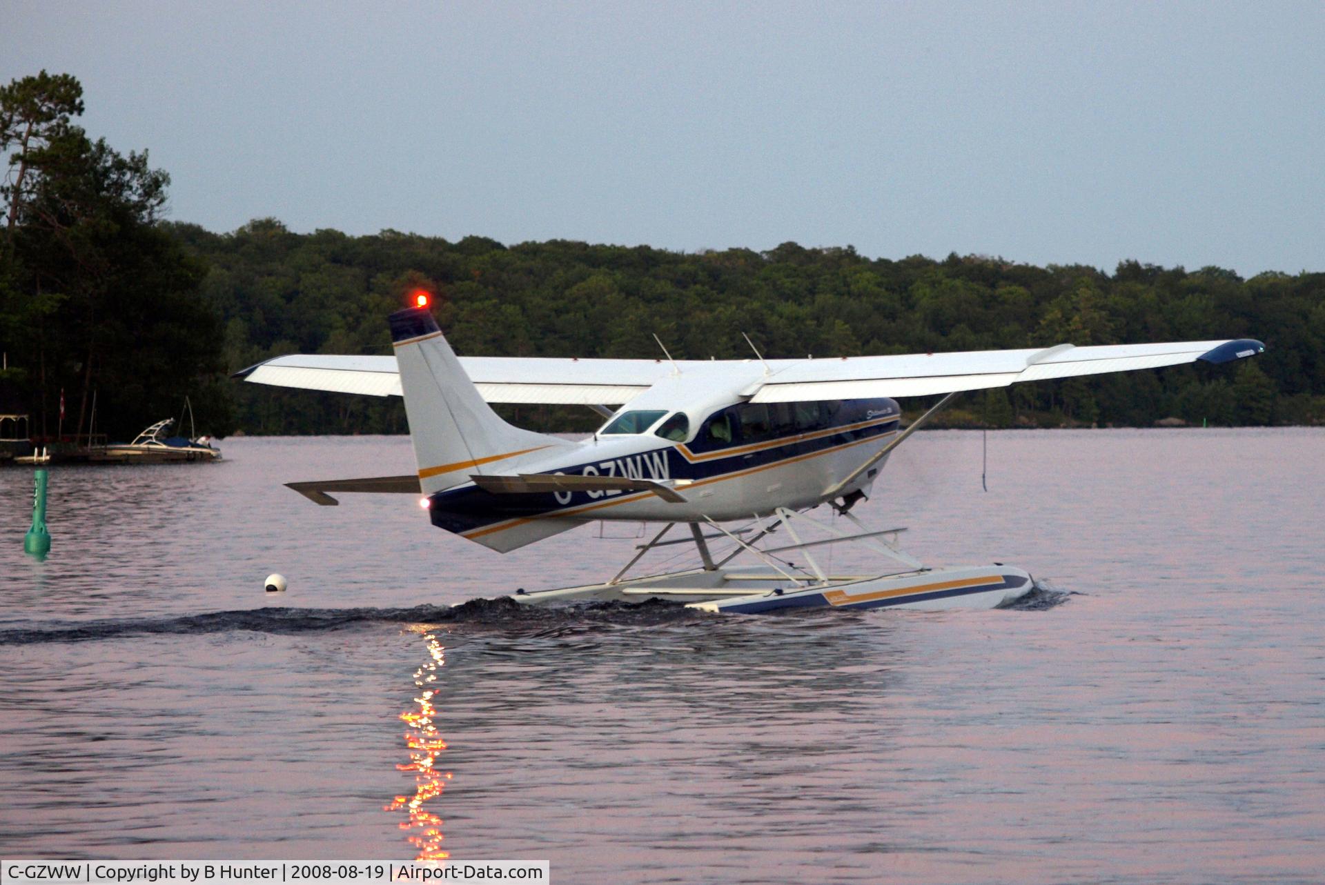 C-GZWW, 1972 Cessna U206F Stationair C/N U20601807, Just before take off from Bala Bay Ontario