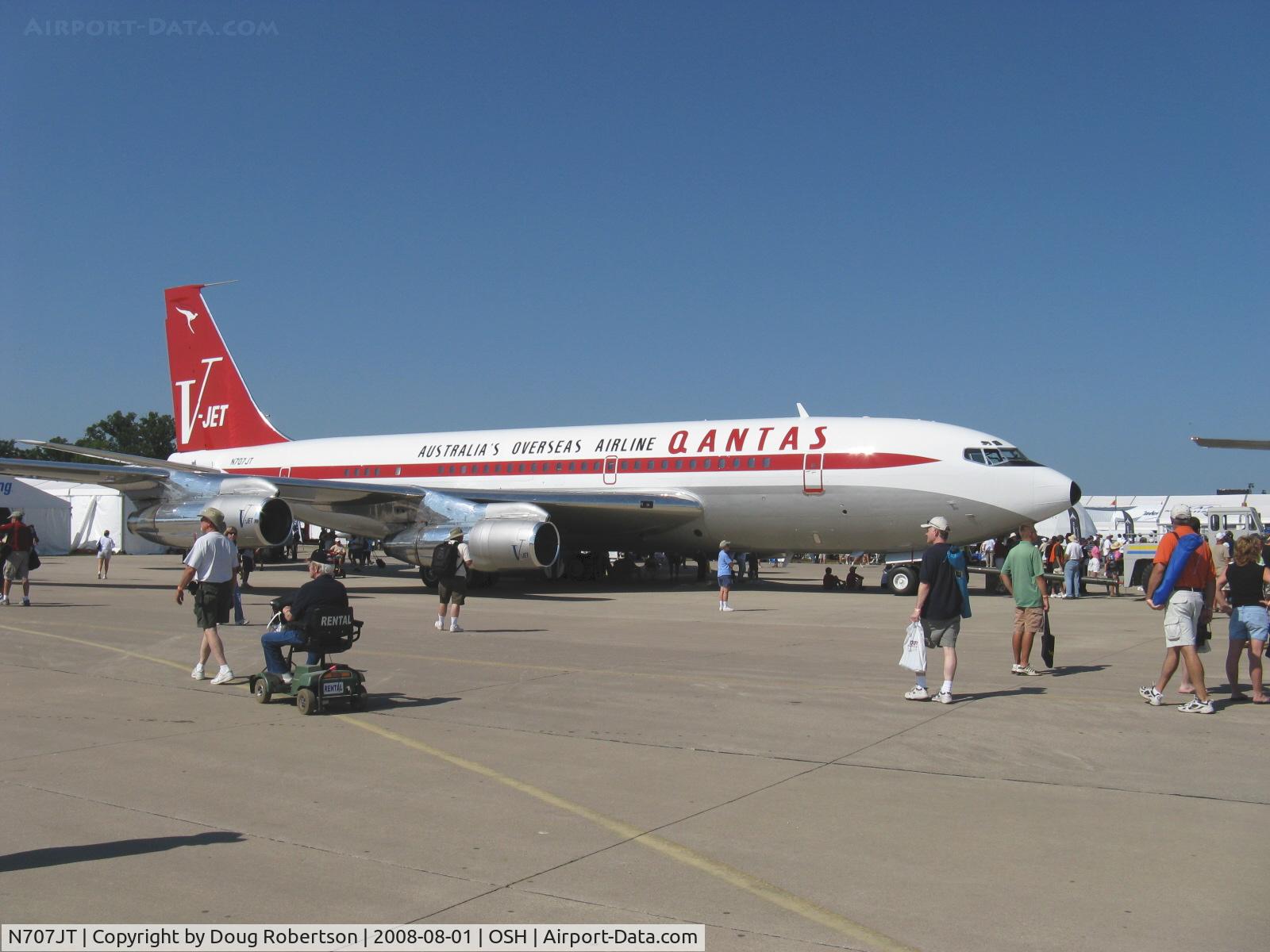 N707JT, 1964 Boeing 707-138B C/N 18740, 1964 Boeing 707B-138B, four P&W JT3D-3&3B turbojets. Actor John Travolta's B707 piloted by Travolta.