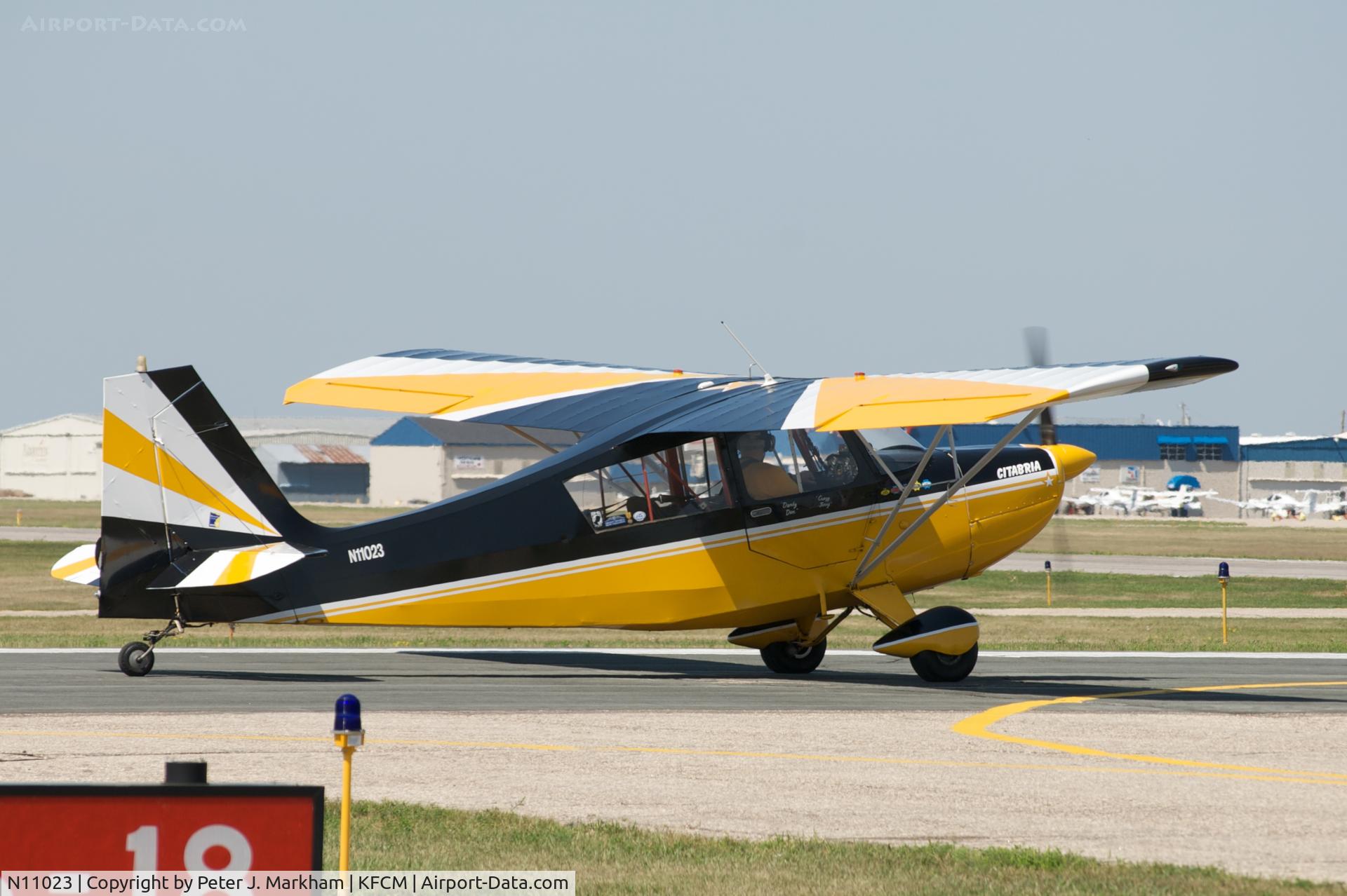 N11023, 1965 Champion 7ECA Citabria C/N 249, Citabria taxiing for takeoff