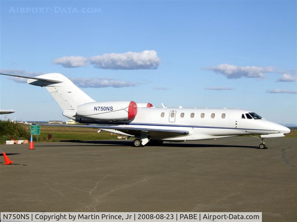 N750NS, 2001 Cessna 750 Citation X Citation X C/N 750-0172, Waiting for the return of a fishing party on the Keniktok.