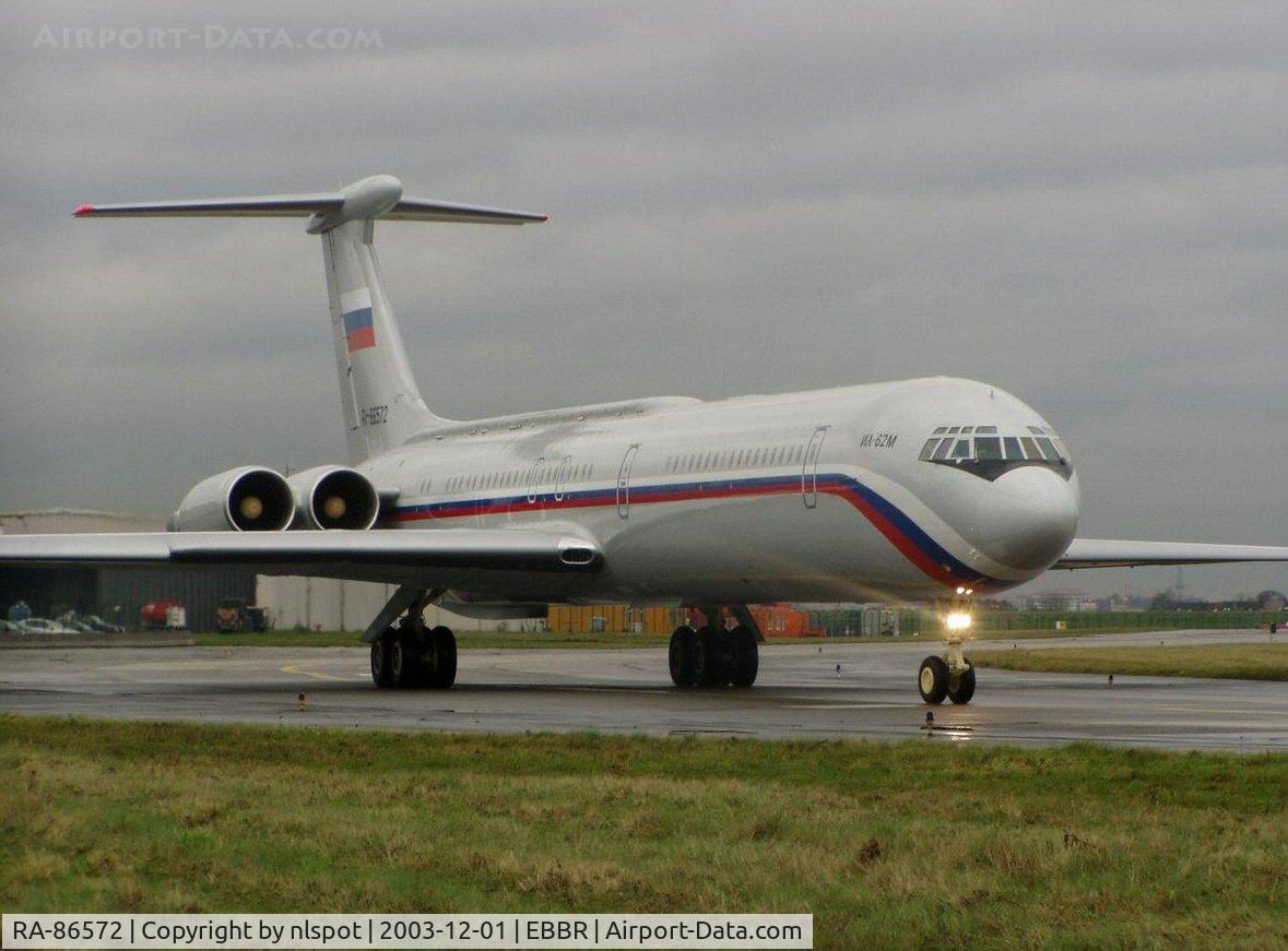 RA-86572, 1993 Ilyushin Il-62M C/N 3154624, Rossia Il62 at Brussel.