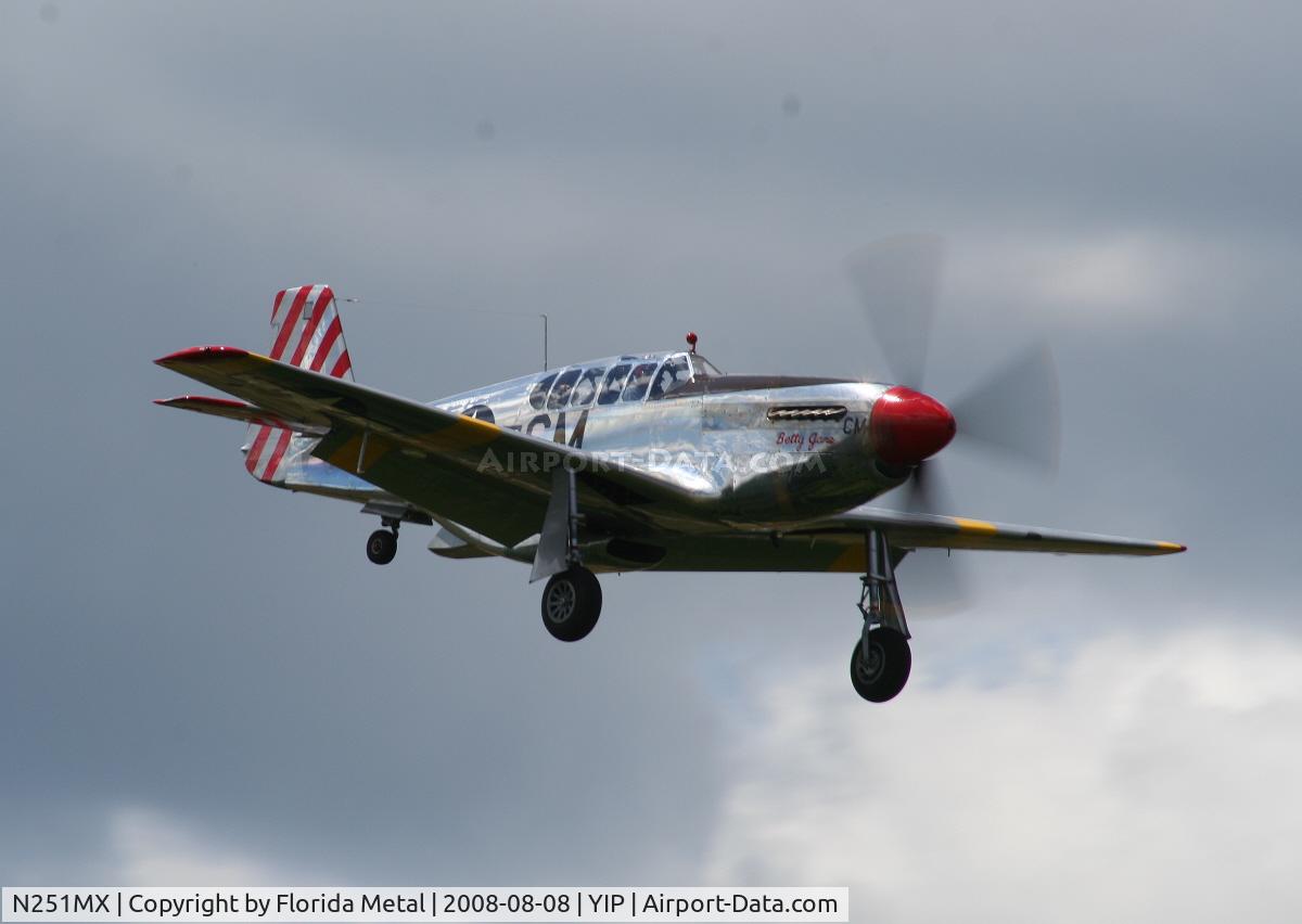 N251MX, 1943 North American P-51C-10 Mustang C/N 103-22730, P-51C Betty Jane