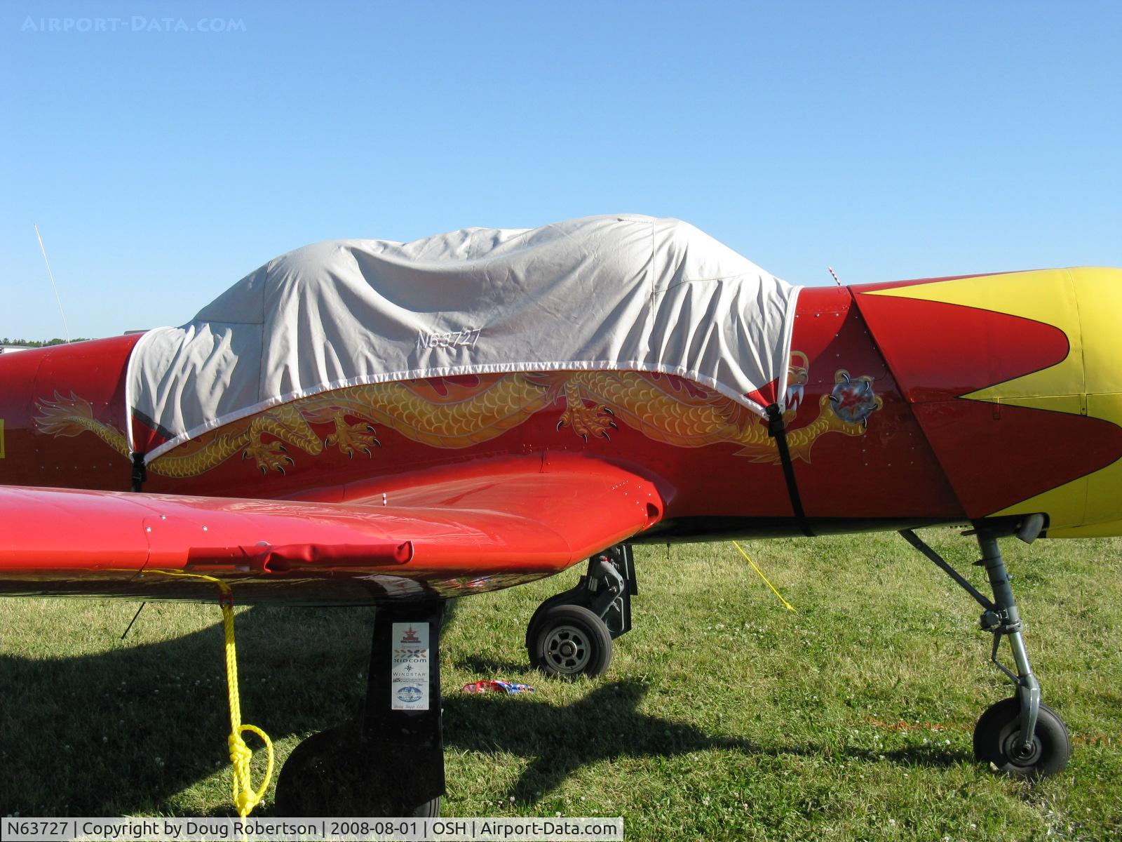 N63727, 1977 Nanchang CJ-6A C/N 1832035, 1977 Nanchang China CJ-6A as NX63727, Huosai 6A 9 cylinder radial 285 Hp, Tom's new dragon art