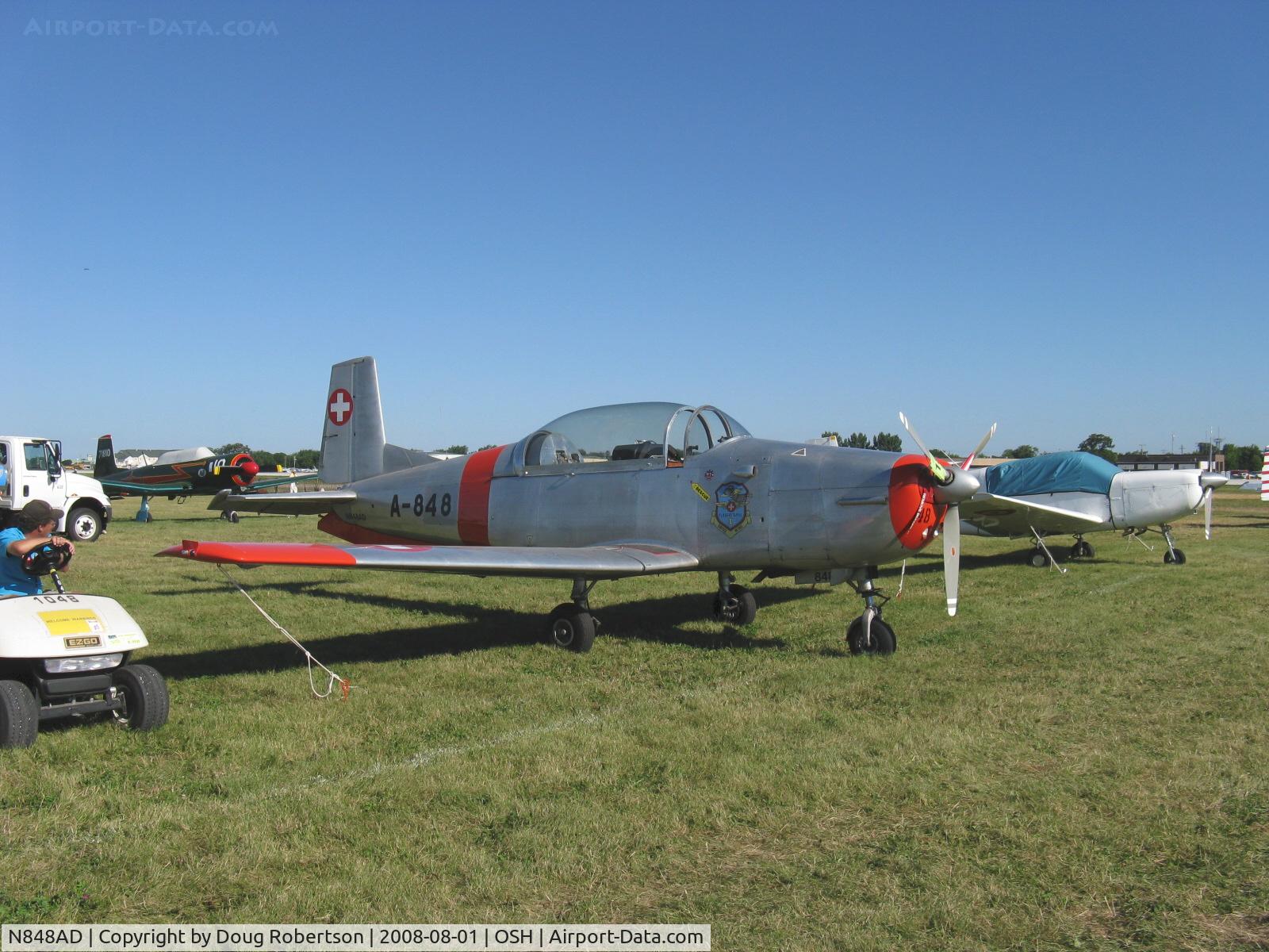 N848AD, 1959 Pilatus P3-05 C/N 486-35, 1959 Pilatus P3-05 Swiss Air Force intermediate trainer of 1950s, Lycoming GO-435-C&D 260 Hp
