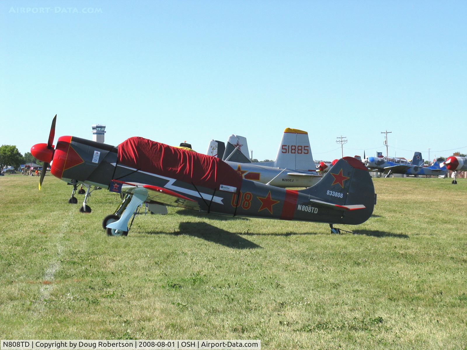 N808TD, Yakovlev (Aerostar) Yak-52 C/N 833808, Aerostar S A YAK-52, Vedeneev (Ivchenko) M-14P 355 Hp