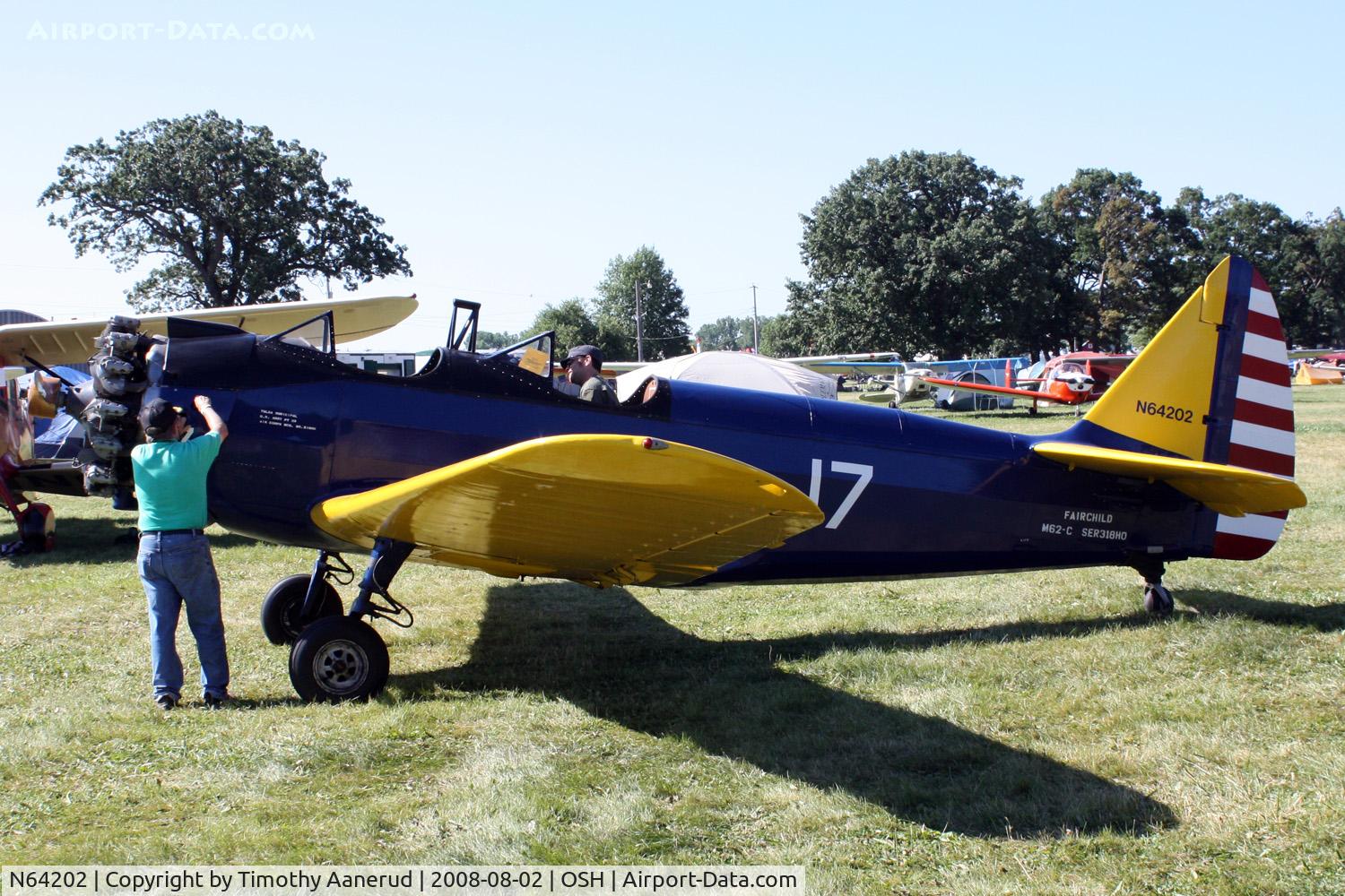 N64202, 1943 Fairchild (Howard) PT-23A Cornell (M-62C) C/N HO-318, EAA AirVenture 2008