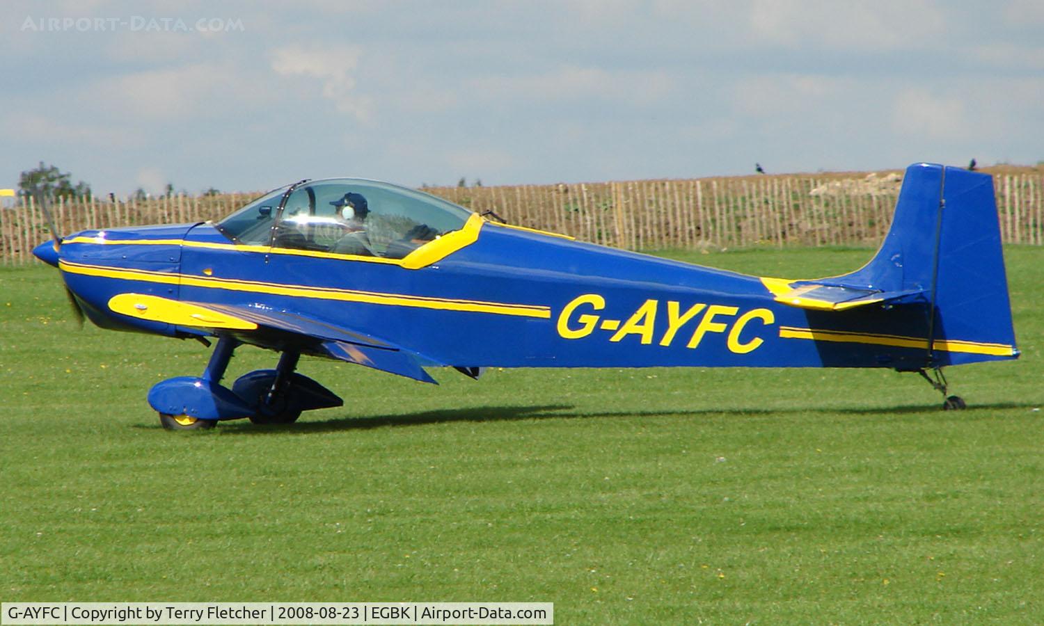 G-AYFC, 1970 Rollason Druine D-62B Condor C/N RAE/644, Visitor to Sywell on 2008 Ragwing Fly-in day