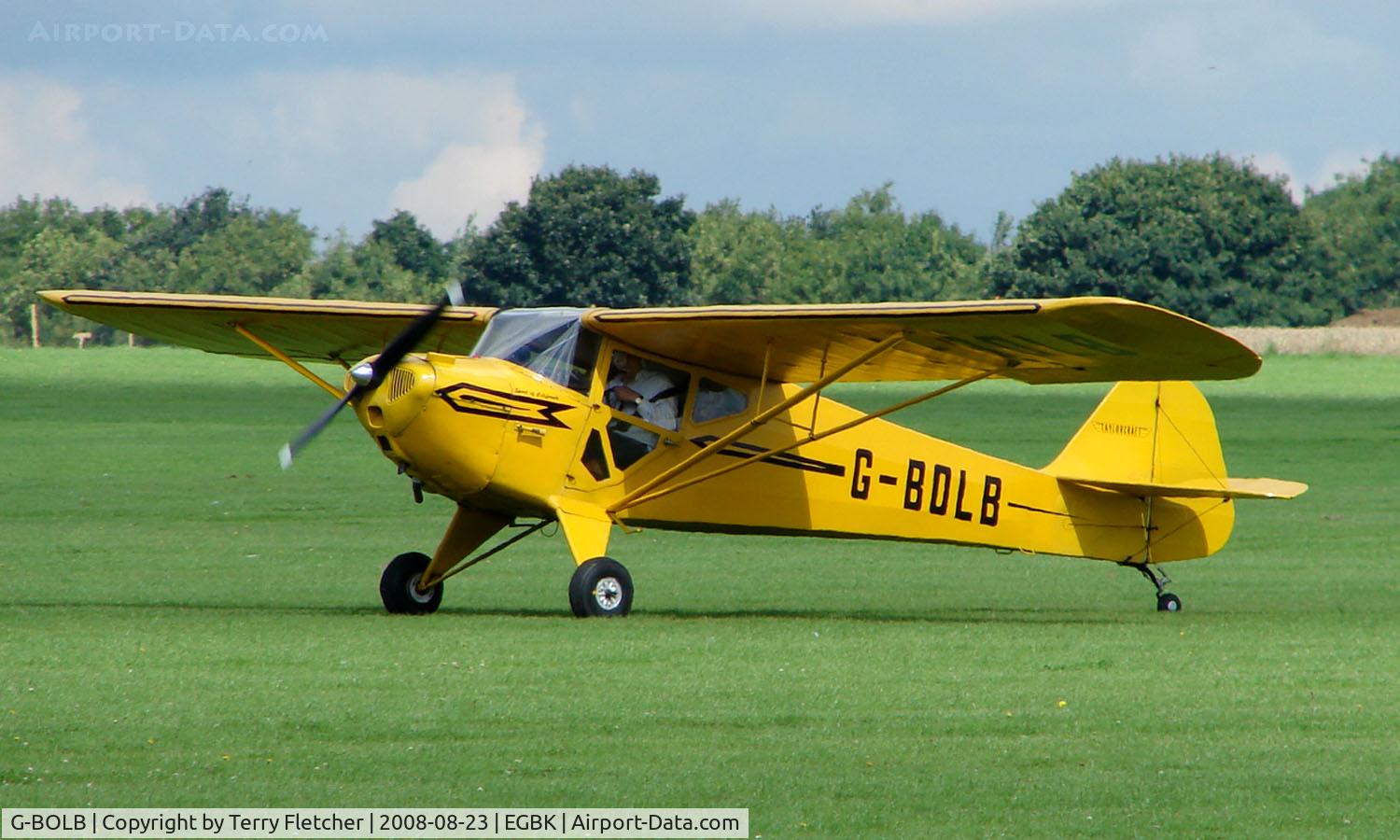 G-BOLB, 1941 Taylorcraft BC-12-65 C/N 3165, 1941 Taylorcraft - Visitor to Sywell on 2008 Ragwing Fly-in day