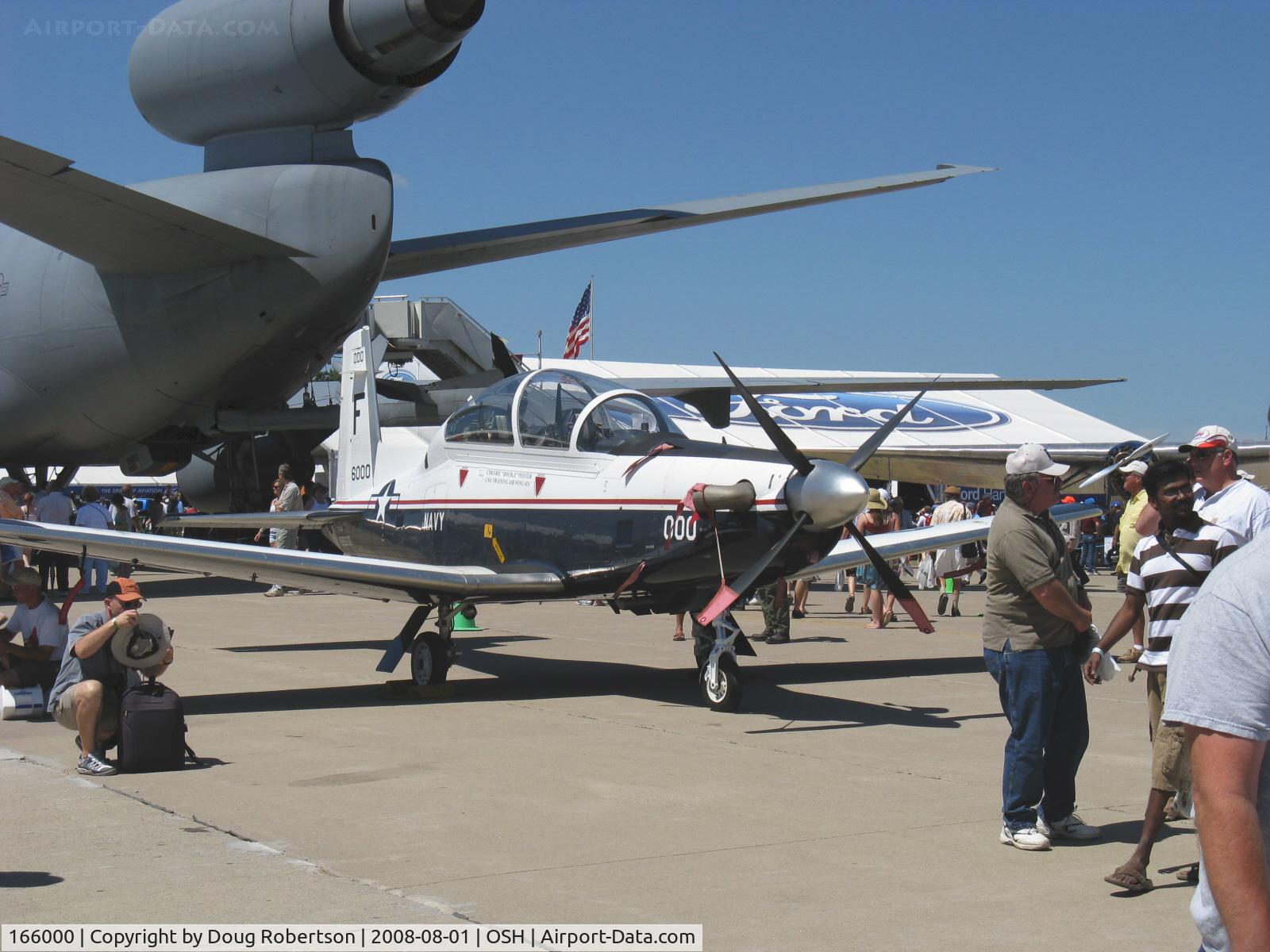 166000, Raytheon T-6A Texan II C/N PT-218, Raytheon-Beech T-6A 'TEXAN II', P&W(C) PT6A-68 turboprop 1,708 shp, of USN Training Air Wing SIX.