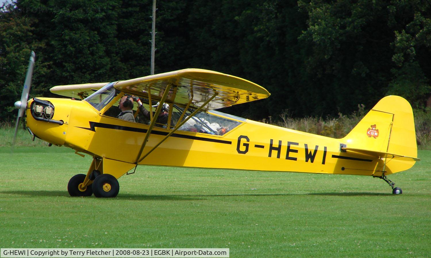 G-HEWI, 1944 Piper L-4J Grasshopper (J3C-65D) C/N 12566, 1944 Piper Cub - Visitor to Sywell on 2008 Ragwing Fly-in day