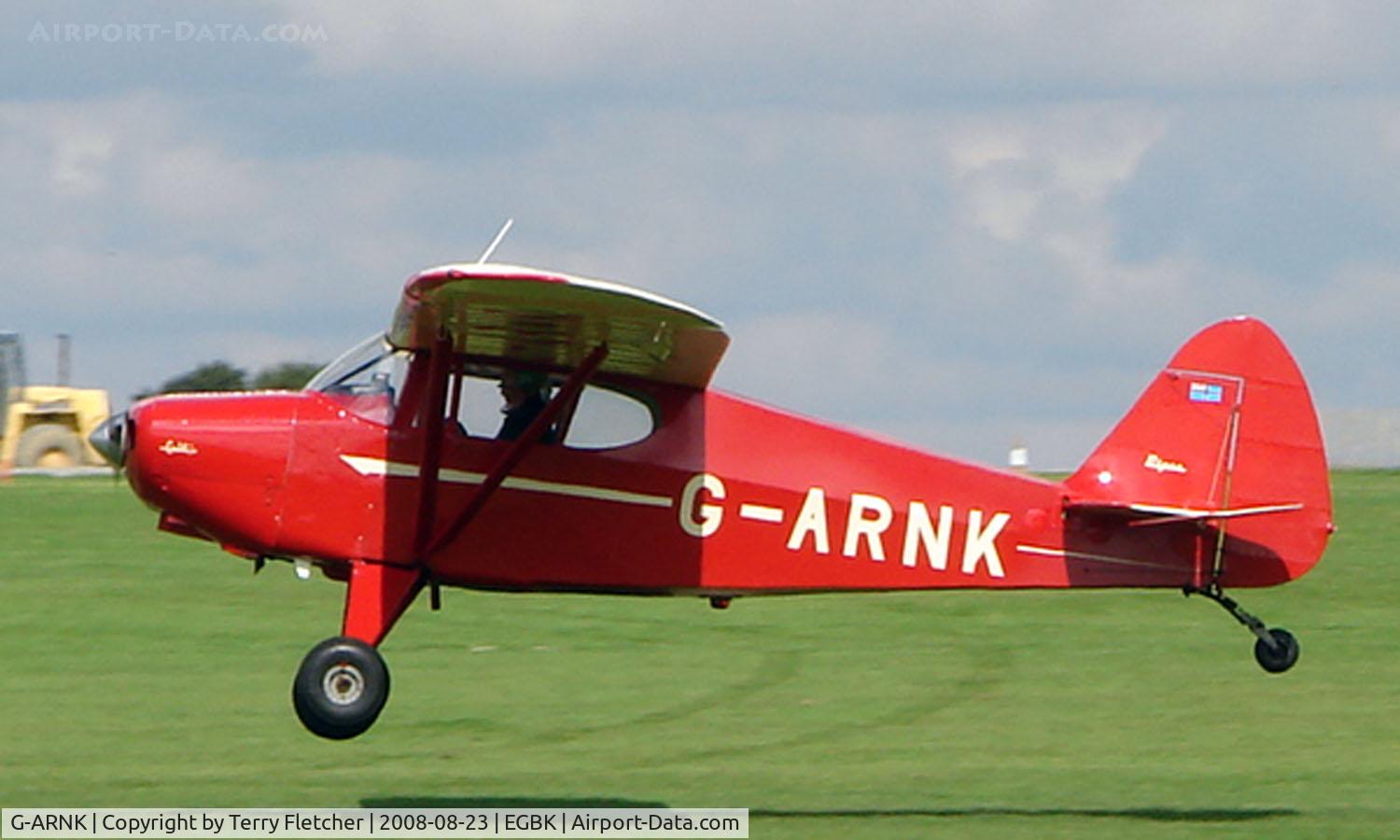 G-ARNK, 1961 Piper PA-22-108 Colt Colt C/N 22-8622, Visitor to Sywell on 2008 Ragwing Fly-in day
