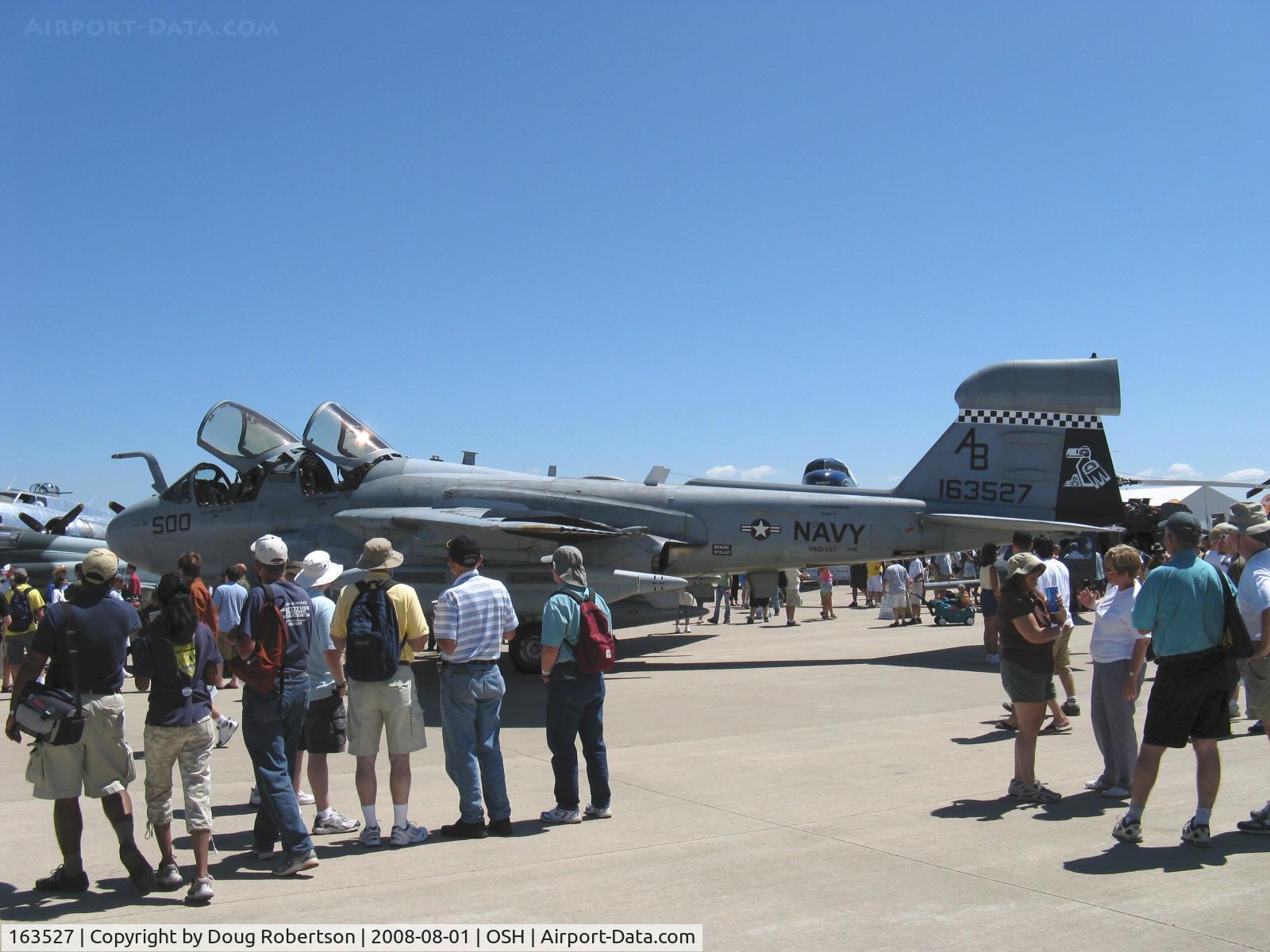 163527, Grumman EA-6B Prowler C/N P-154, Grumman EA-6B 'Prowler' of USN VAQ-137 of CVW-1, two non-afterburning P&W J52-P408 Turbojets 10,400 lbf each