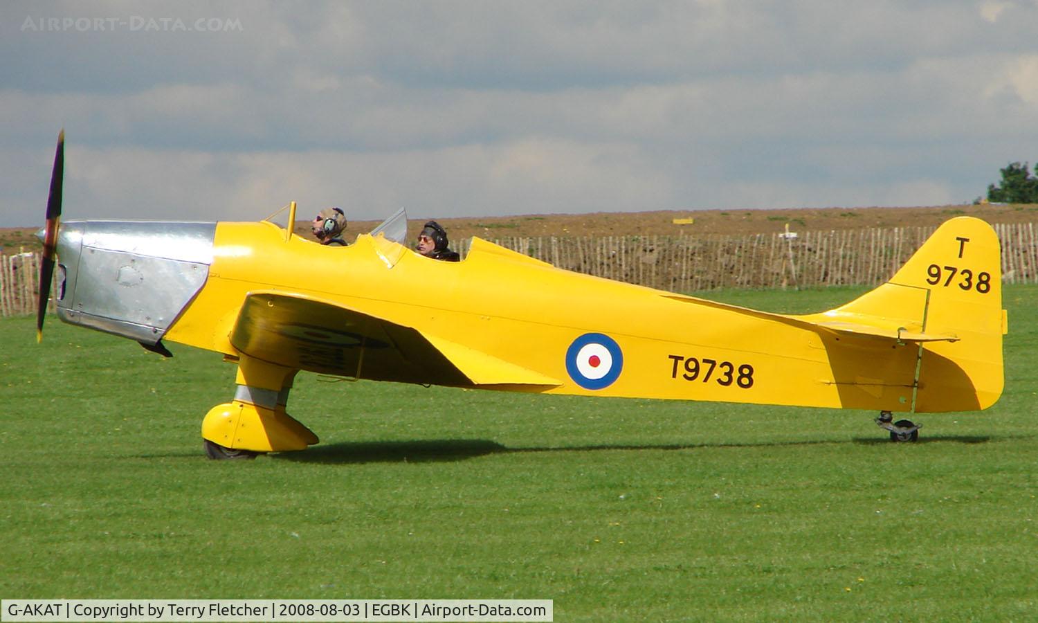 G-AKAT, 1940 Miles M14A Hawk Trainer 3 C/N 2005, 1940 Miles Aircraft Hawk Trainer 3 - Visitor to Sywell on 2008 Ragwing Fly-in day