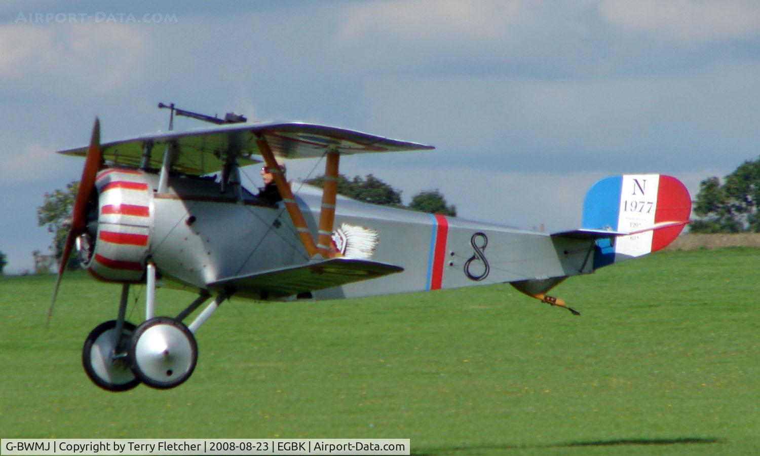 G-BWMJ, 1981 Nieuport 17 Scout Replica C/N PFA 121-12351, Visitor to Sywell on 2008 Ragwing Fly-in day