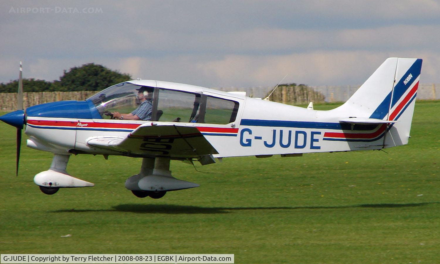 G-JUDE, 1988 Robin DR-400-180 Regent Regent C/N 1869, Visitor to Sywell on 2008 Ragwing Fly-in day