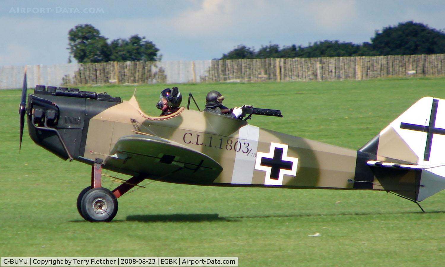 G-BUYU, 1995 Bowers Fly Baby 1A C/N PFA 016-12222, Visitor to Sywell on 2008 Ragwing Fly-in day