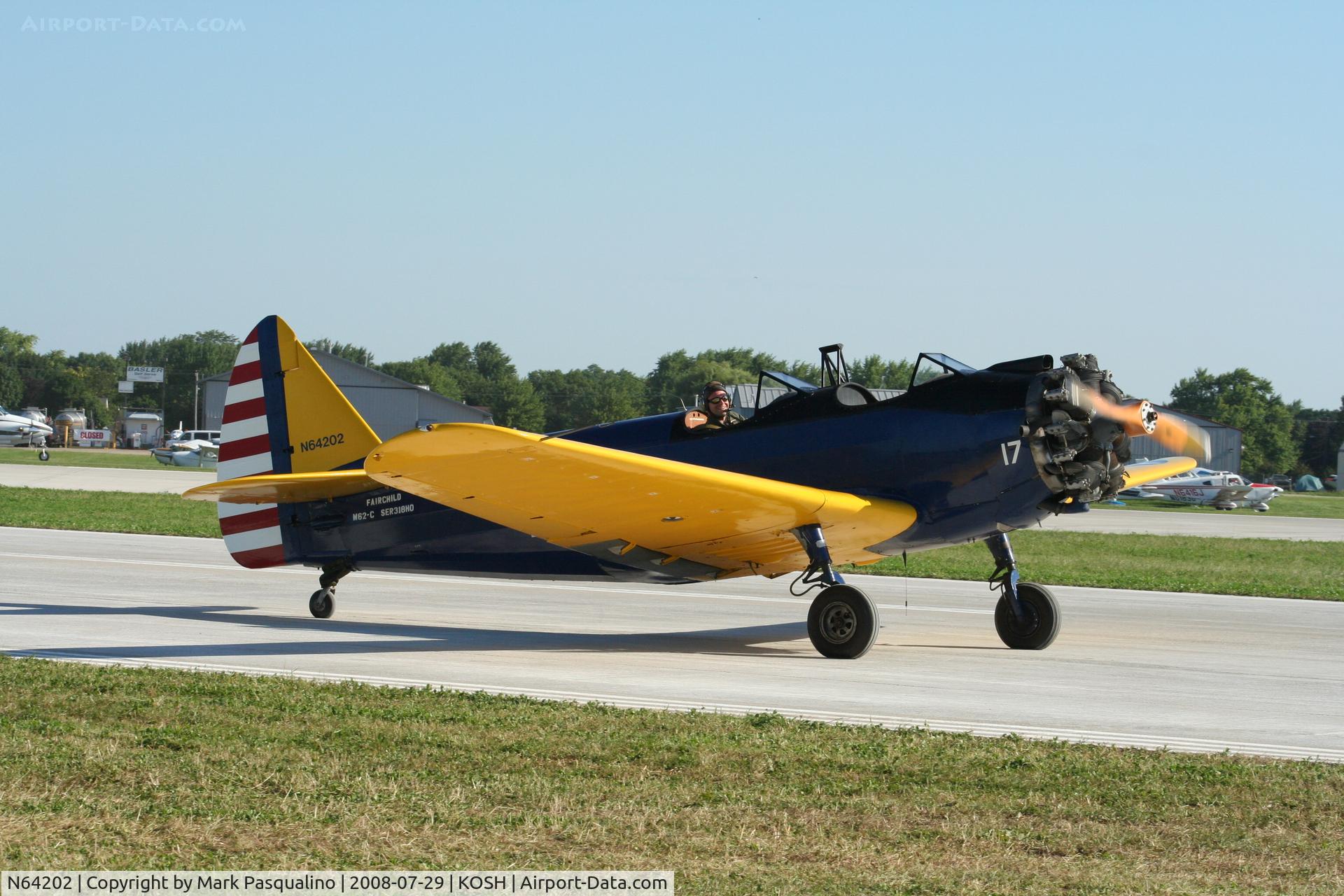 N64202, 1943 Fairchild (Howard) PT-23A Cornell (M-62C) C/N HO-318, Fairchild PT-23