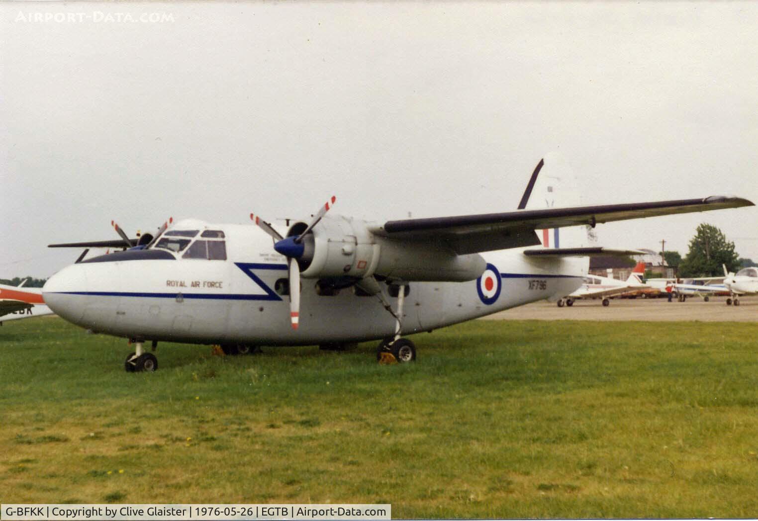 G-BFKK, 1956 Hunting Percival P-66 Pembroke C1 C/N PAC/66/76, Registered Owner: Fraser Aviation - Ex: XF796 > 8461M > G-BFKK > N2692U