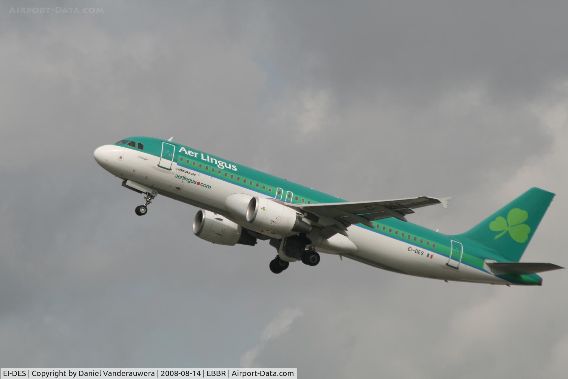 EI-DES, 2005 Airbus A320-214 C/N 2635, flight EI631 is taking off from rwy 20