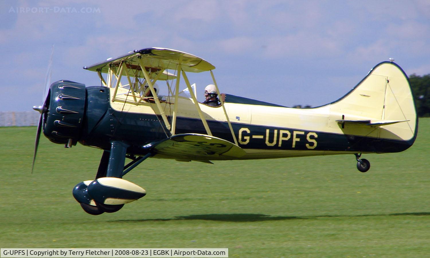 G-UPFS, 1941 Waco UPF-7 C/N 5660, 1941 Waco UPF-7 - Visitor to Sywell on 2008 Ragwing Fly-in day