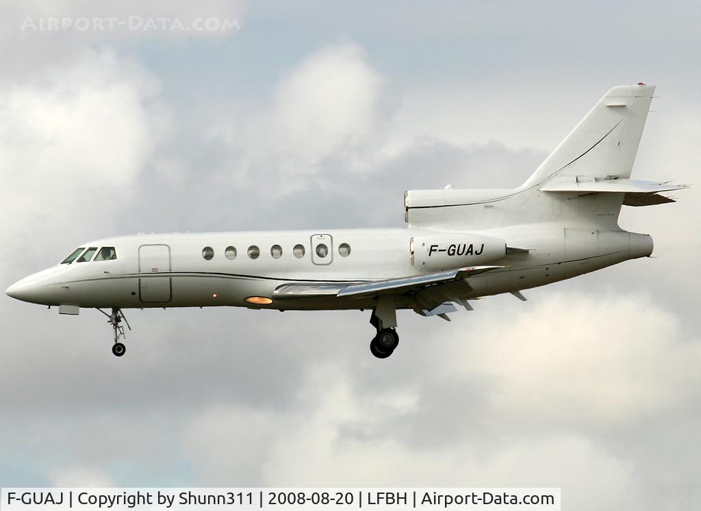 F-GUAJ, 1986 Dassault Falcon 50 C/N 169, Landing rwy 28