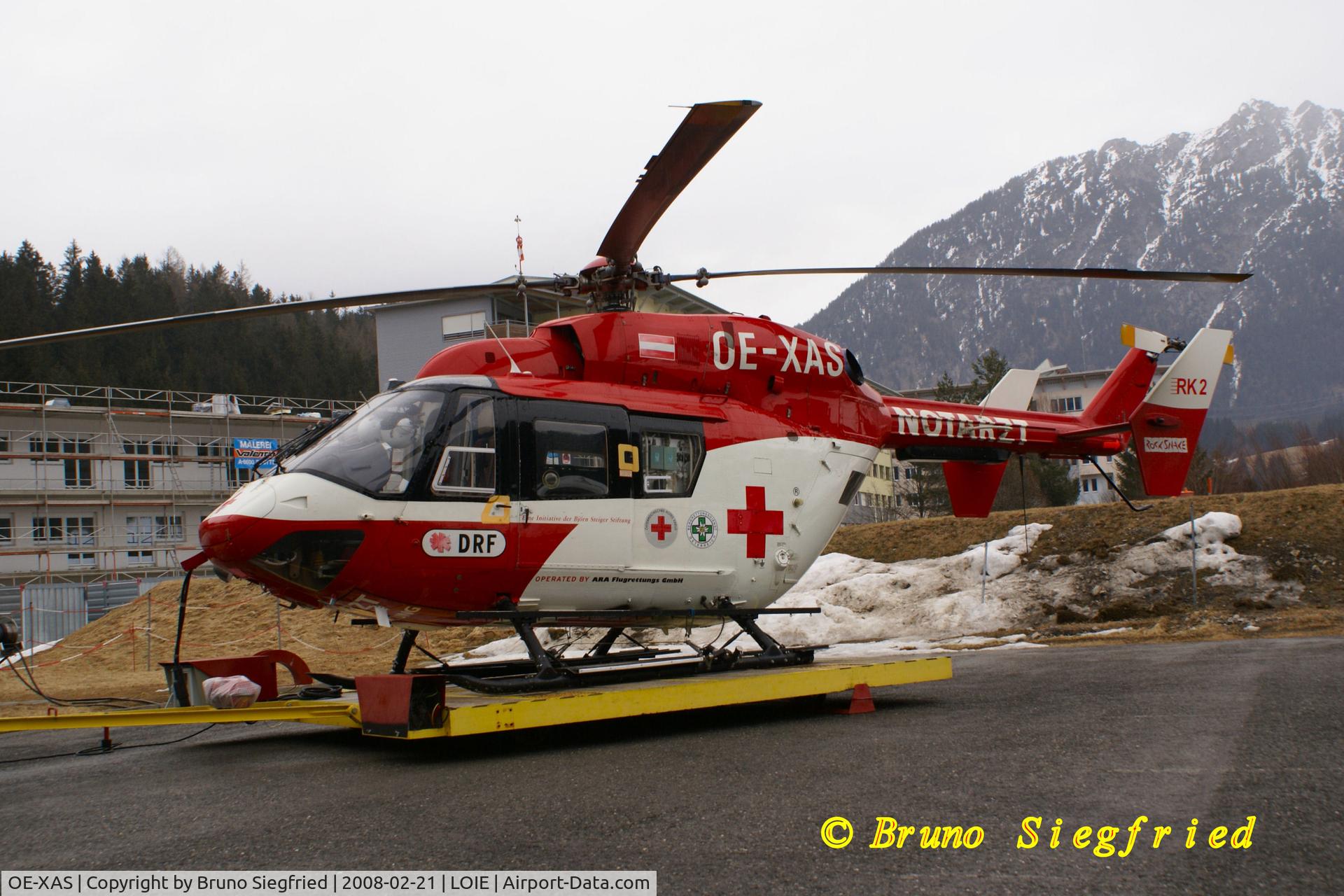 OE-XAS, Eurocopter-Kawasaki BK-117B-2 C/N 7008, Reutte-Höfen Hospital