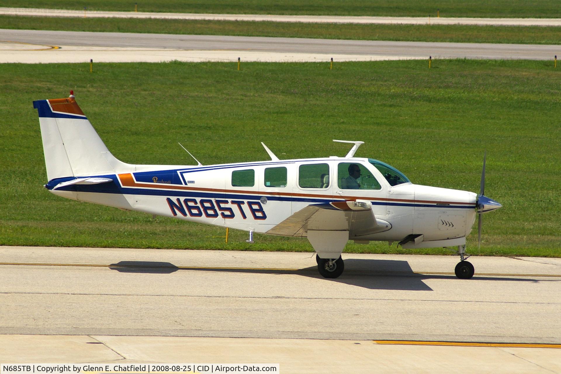 N685TB, 1973 Beech A36 Bonanza 36 C/N E-469, Taxiing past my window on the way to Runway 13
