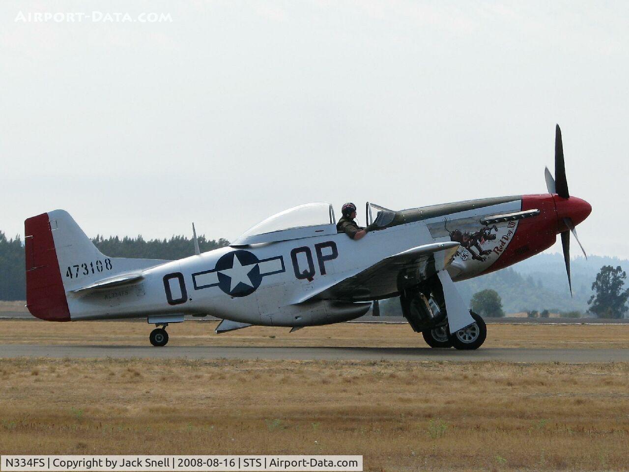 N334FS, 1944 North American P-51D Mustang C/N 122-39366 (44-72907), 2008 Wings Over Wine Country Air Show